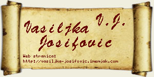Vasiljka Josifović vizit kartica